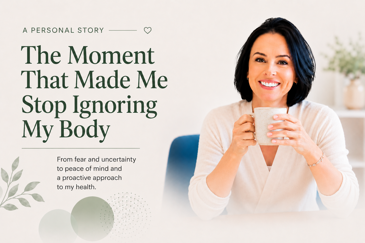 Aleena Aguirre sharing her personal story about breast pain, a diagnostic mammogram, and the importance of proactive breast health during perimenopause.