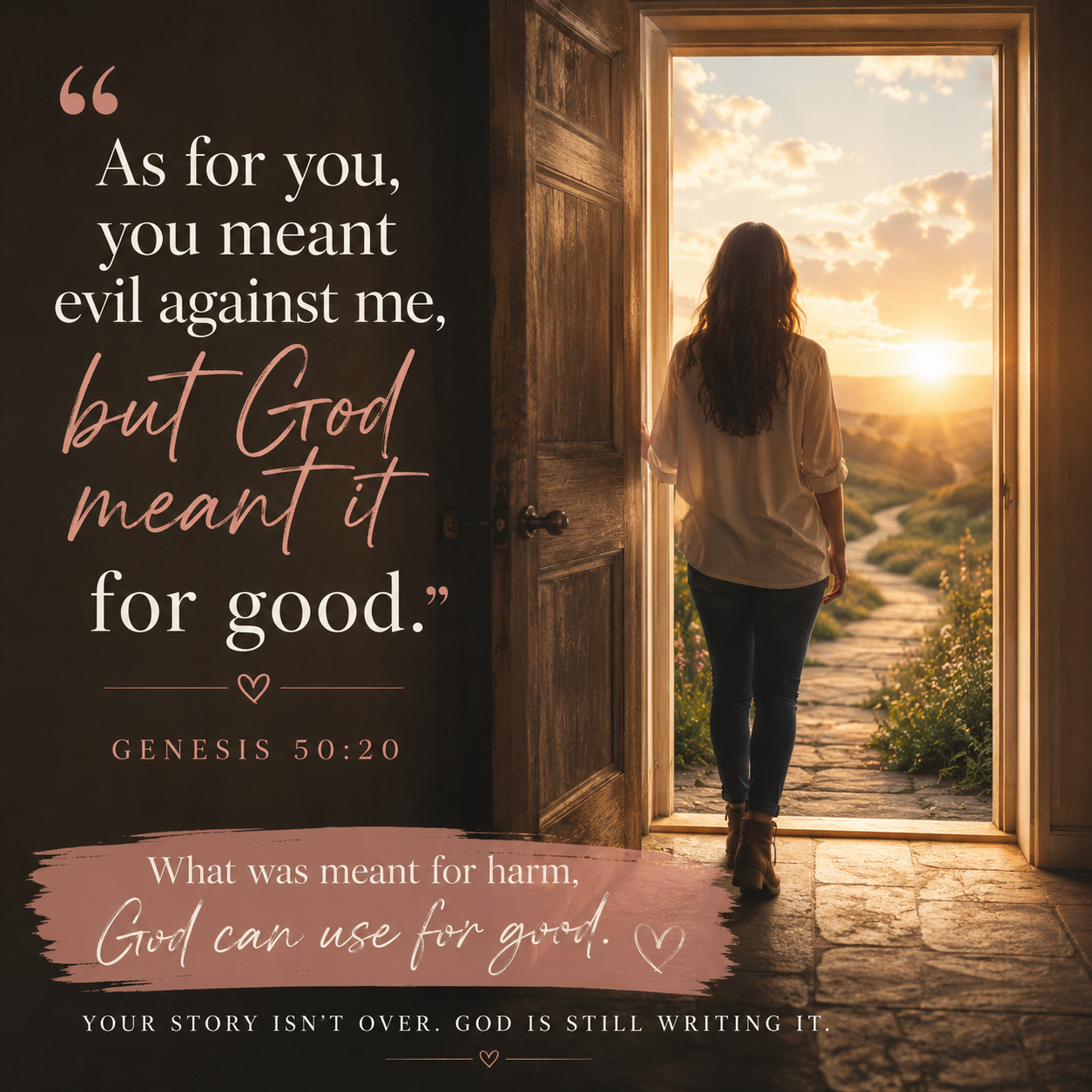Genesis 50:20 Bible verse about God using what was meant for harm for good